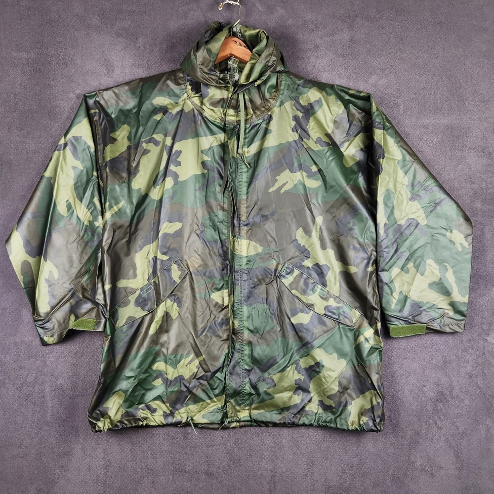 ORC Industries Wet Weather Parka Rain Jacket Mens Medium Green Woodland Hooded